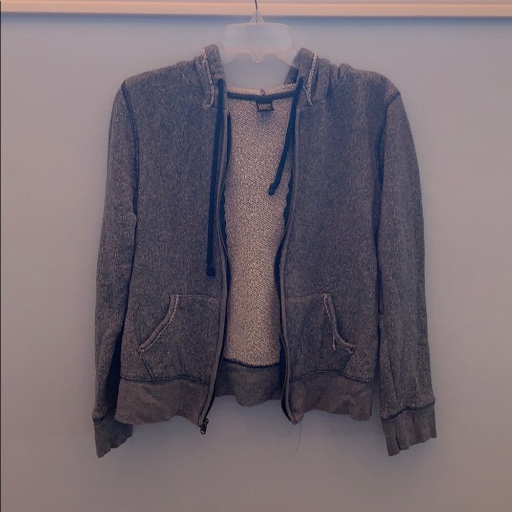 Charcoal hooded zip up
